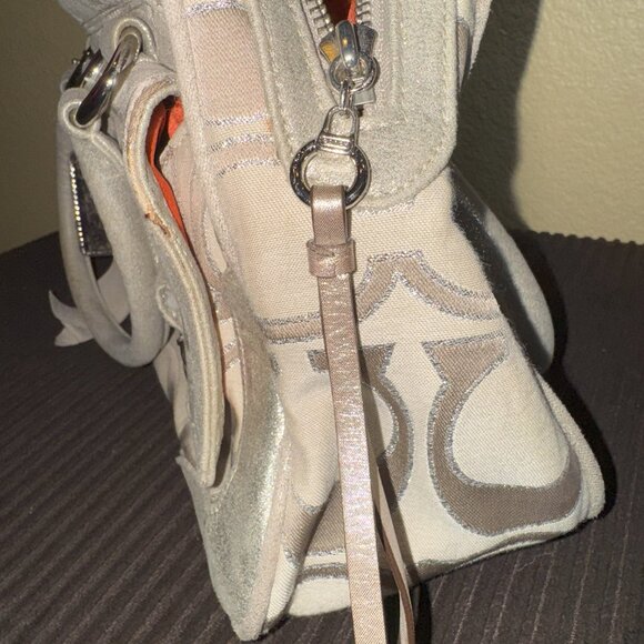 Coach Poppy Signature Sateen Pushlock Satchel (Style No. D1176-18356) - Picture 5 of 14